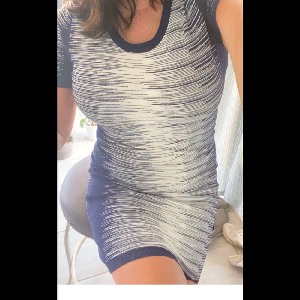 French Connection Linear Pattern Knit Stunning Dr… - image 1